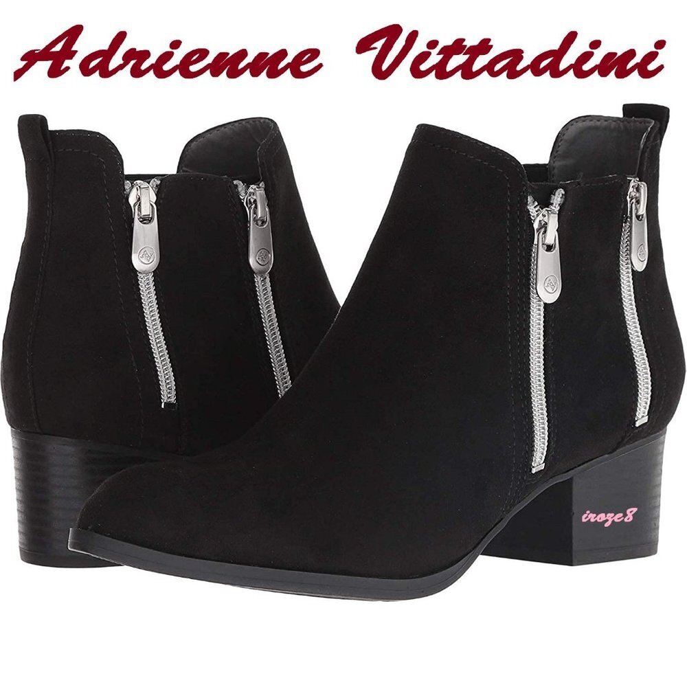 Women's Ankle Booties, Adrienne Vittadini Ravi Black, size 6.5